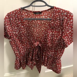 Flower Tie Top